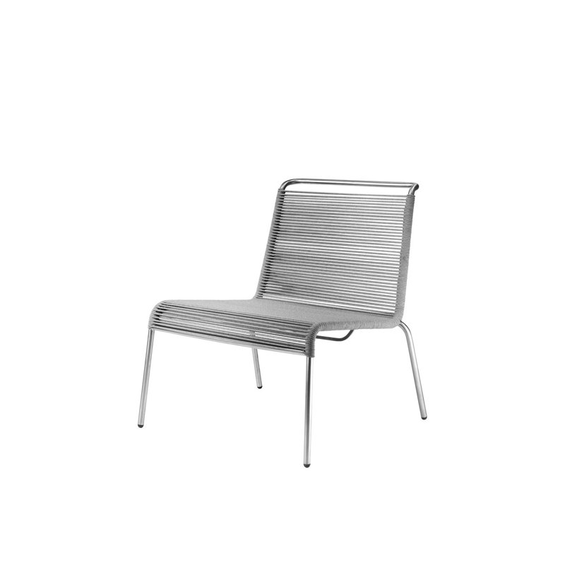 Salto Outdoor Lounge Chair, Brushed Light Gray