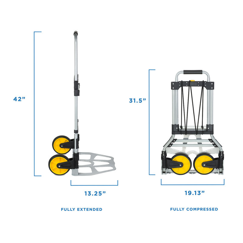 Heavy-Duty Folding Hand Truck with Telescoping Handle and Strap