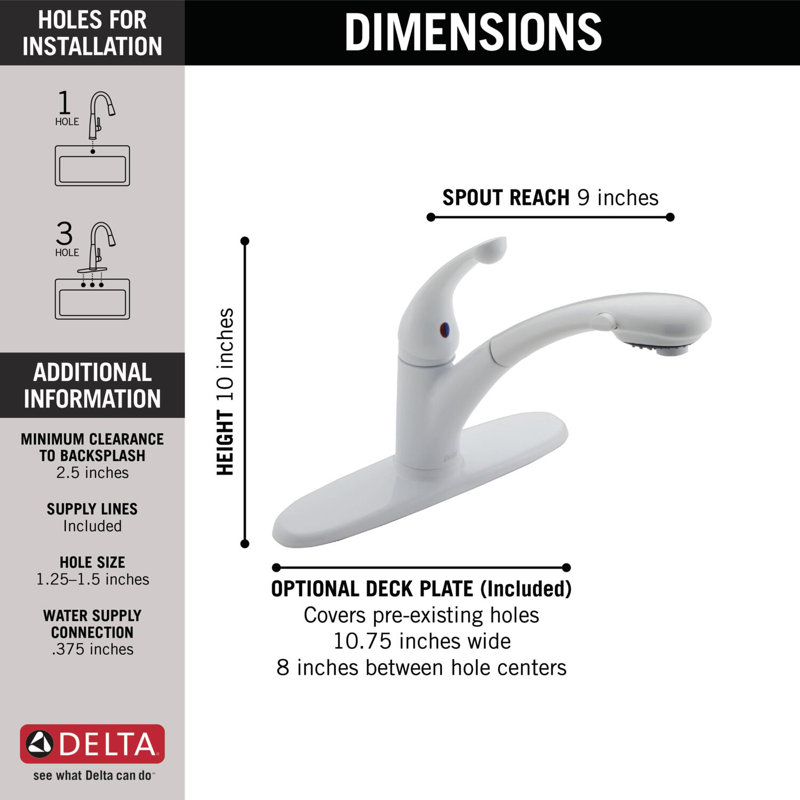 Signature Pull Outs Single Handle Kitchen Faucet with Diamond Seal Technology, Stainless