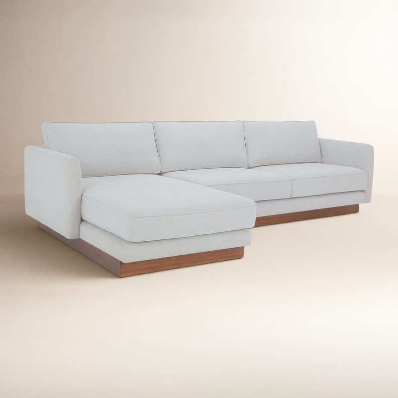 Ashby 112" W 2-Piece Chaise Sectional, Left Hand Facing, Gray