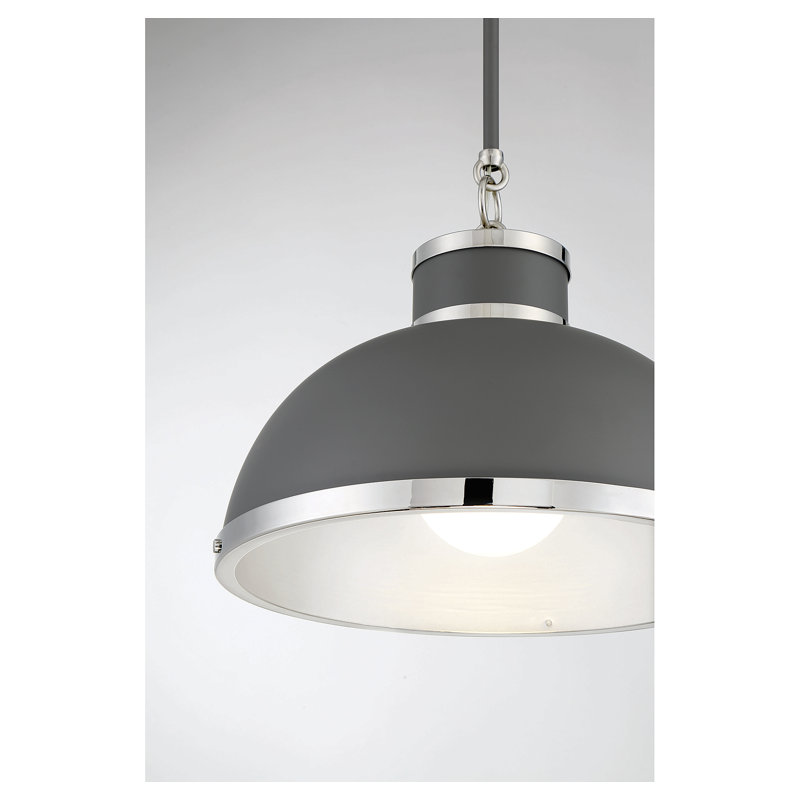 Krum 1 - Light Single Pendant, Gray