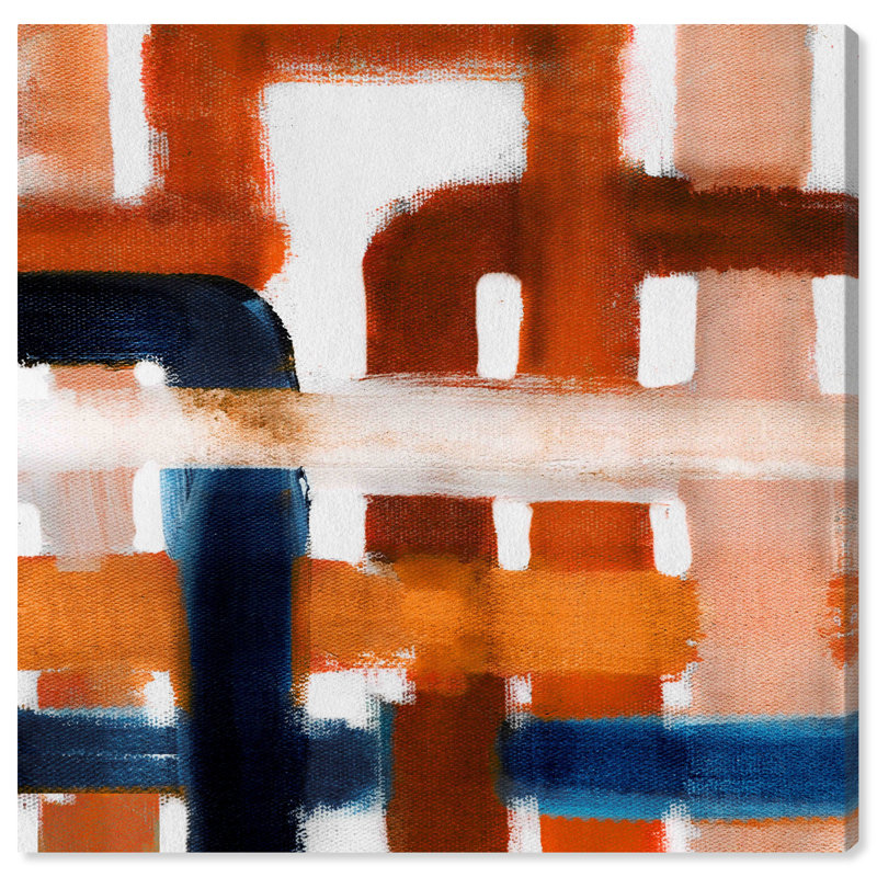 Brûlé et rouillé sur toile, H 12 po x l 12 po x P 0,8 po
