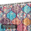 Rideau de douche à motif turc coloré avec 12 crochets-1239420091