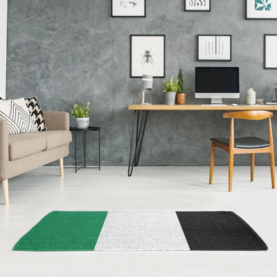 Tapis vert/noir