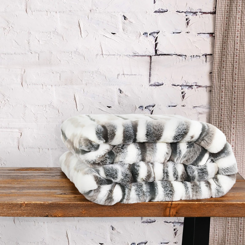Hand Woven Throw Blanket, Grey