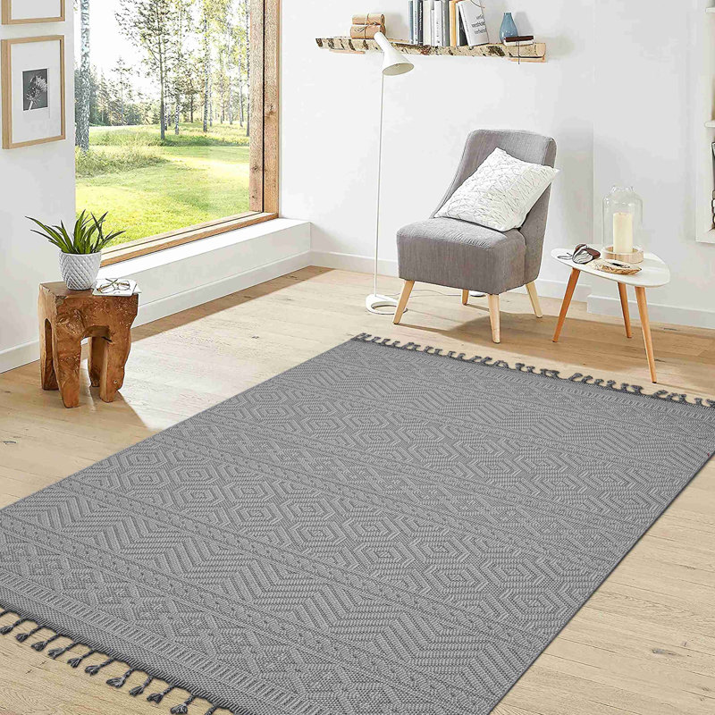 Tapis d'intérieur / extérieur à motif géométrique Collection, Rectangle 7 pi 9 po x 10 pi