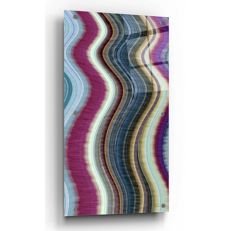 «Rumba III» par James Burghardt, art mural en verre acrylique, H 48 po x l 24 po x P 0,2 po