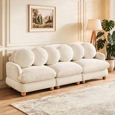 Chenille 3-Seat Modular Sectional Sofa
