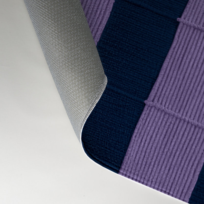 Tapis d'intérieur et d'extérieur à carreaux bleu, Rectangle 5 pi x 7 pi