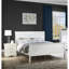 Lit simple simple blanc, style, moderne contemporain, bois massif, anglais, preuve, structure de lit 47H-130847613-130847615