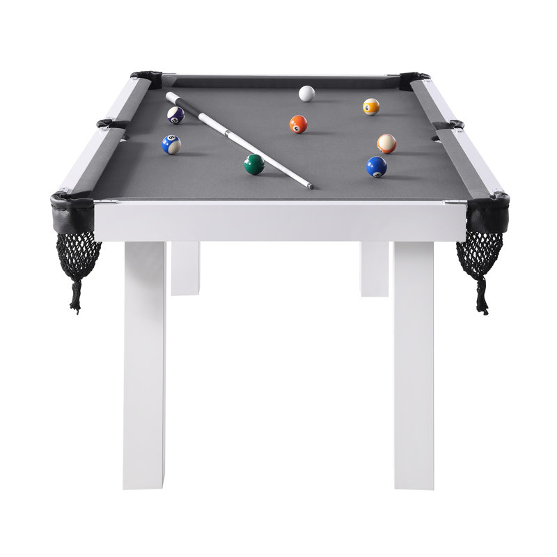 HomeSeason Eco-Pro Outdoor/Indoor Slate Pool Table with Pro Accessories, Gray