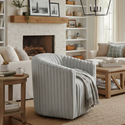 Fauteuil d'appoint pivotant à fonction demi-tonneau