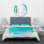 Ensemble de housse de couette à peinture turquoise designart-35228766