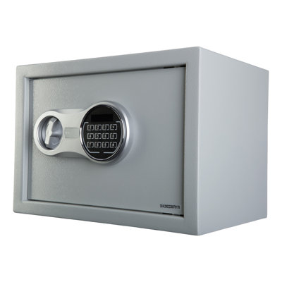 Stalwart Electronic Digital Safe - Dual Entry Lock Box with 2 Override Keys for Medicine, Jewellery, Handguns, and More (Grey)