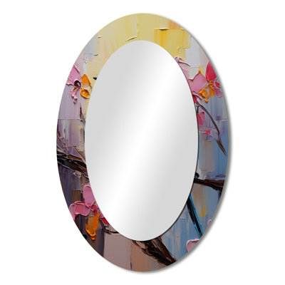 Bluebird Serenade Painting - Animals Oval Decorative Mirror On Metal
