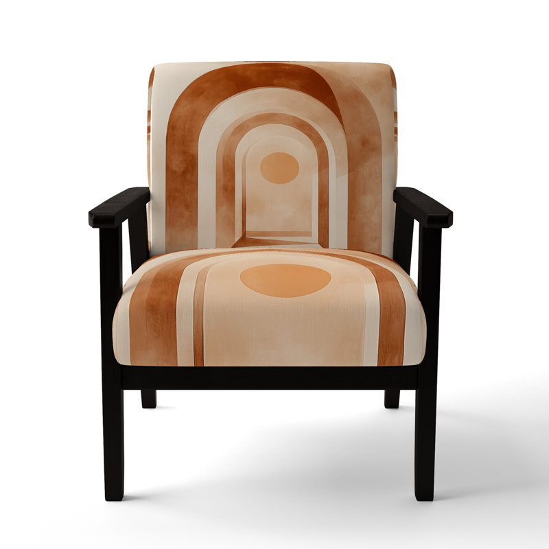 Chaise d'appoint Desert, Accoudoirs carrés noirs