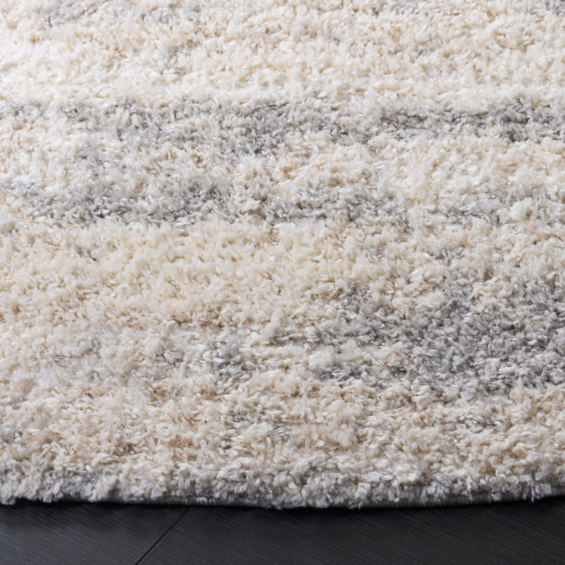 Gemma Shag 600 Performance Abstract Rug, Round 6'7"
