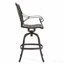 Tabouret de bar pivotant en fonte d'aluminium