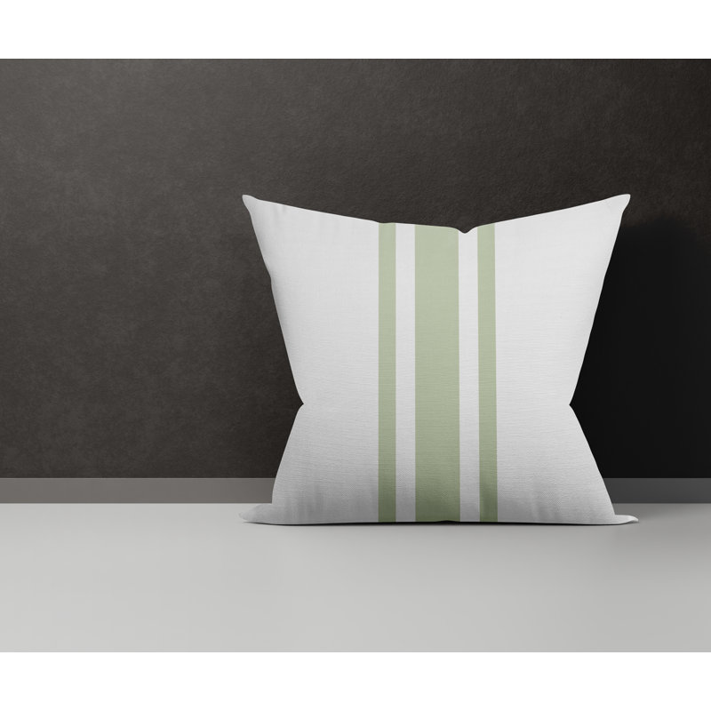  Housse et insert de coussin en coton Sabine, L 17 po x H 17 po, Chartreuse