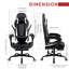 Fauteuil de jeu ergonomique inclinable en similicuir, pivotant et jeu vidéo de massage avec repose-pieds-482003453-524188306