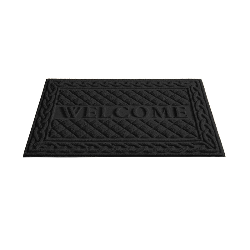 McConnellsburg Non-Slip Welcome Doormat for Entry, 18" x 30", Waterproof, Mat, Black