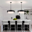 Lustre tambour 5 lumières à intensité variable noir-1252681421