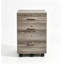 Classeur mobile à 3 tiroirs verrouillables, meuble de rangement de bureau à roulettes aspect bois pour bureau à domicile