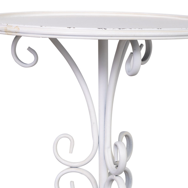 Homerville End Table, White Aged