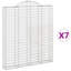 Caliegh 240cm H x 200cm W Silver Galvanised Iron Border Fencing