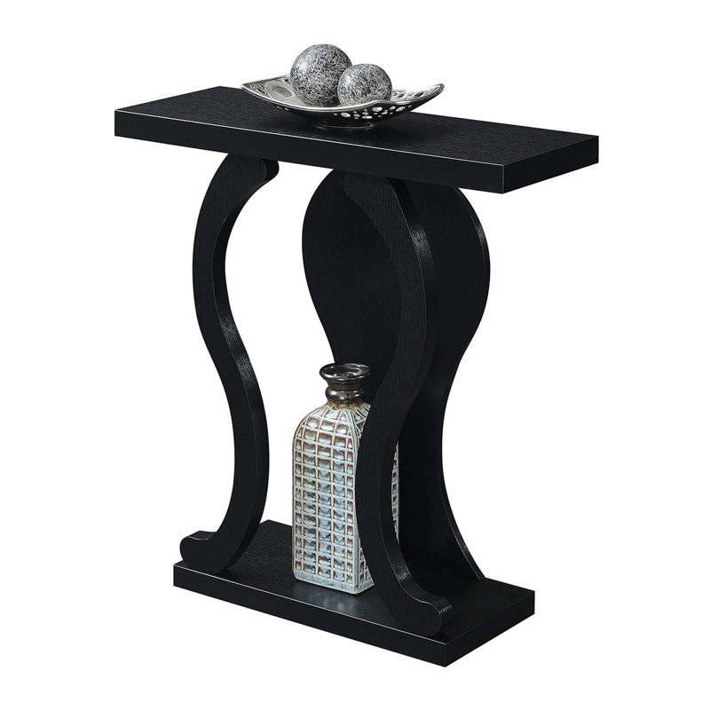 Hubbert 31.5'' Console Table, Black, 34" H x 31.5" W x 11.5" D