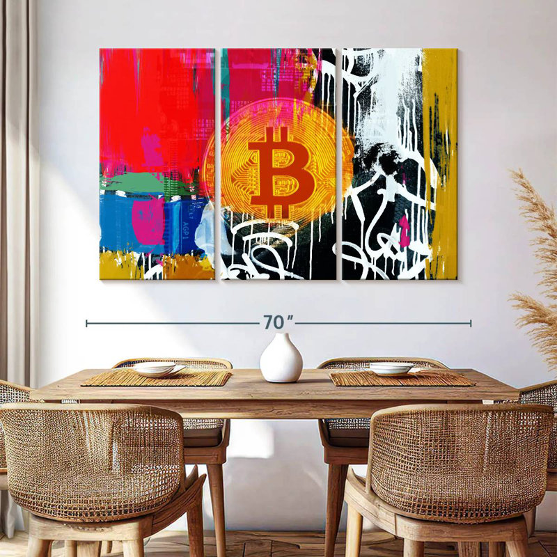Kerner Cryptocurrency Bitcoin, 42" H x 65" W