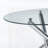 Chrome Dining Table with metal leg and glass-538736014-538736009