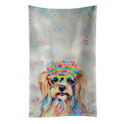 Yorkshire Terrier Hippie Dawg Kitchen Towel