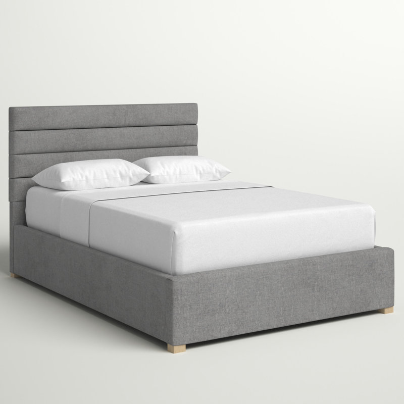 Tyson Upholstered Ottoman Storage Bed, Small Double (4'), Grey