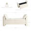 Banc de rangement moderne rembourré de 148 cm de large avec coussins, banc de chambre en chenille aux côtés incurvés pour chambre, entrée ou salon-680902900