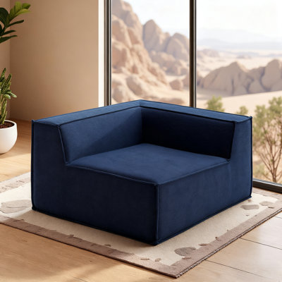 38" Luxury Module Sofa Corner Chair For Living Room, Comfy Cloud, No Assembly Required, Modern Modular Sofa With Deep Seat, Upholstered Plush Couches