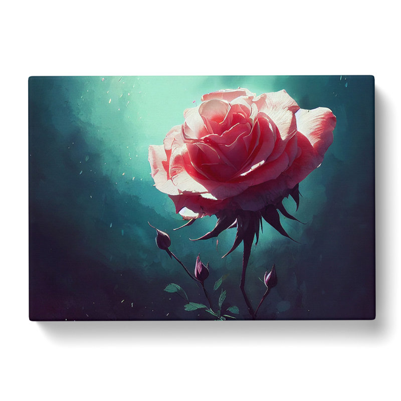 Boundless Rose Flower - Wrapped Canvas Painting, 40cm H x 60cm W x 3cm D