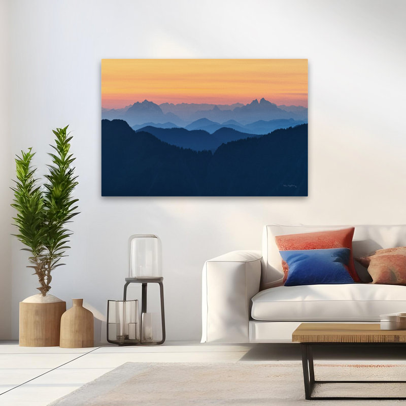 Rustic and Modern Rustic Twilight Over North Cascades, H 48 po x l 32 po