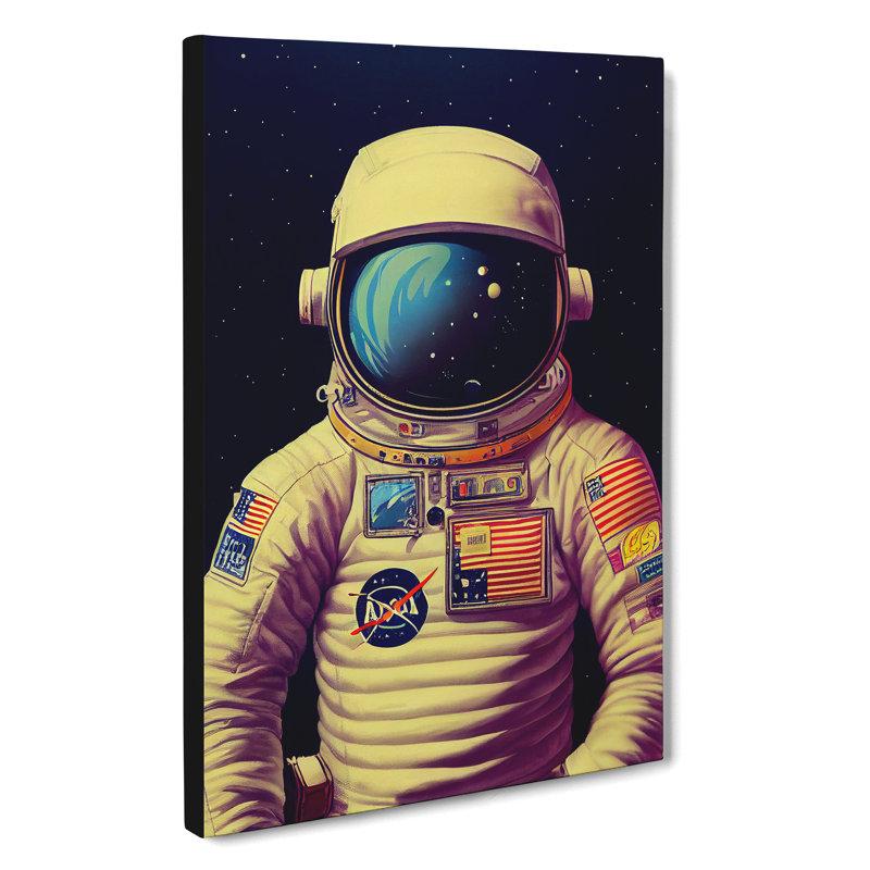 Marvellous Astronaut - Wrapped Canvas, 50cm H x 35cm W x 3cm D