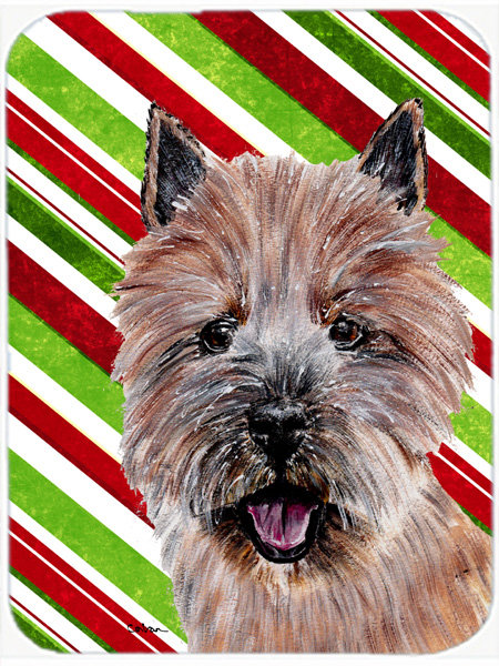 Planche à découper en verre de noël east urban home norwich terrier