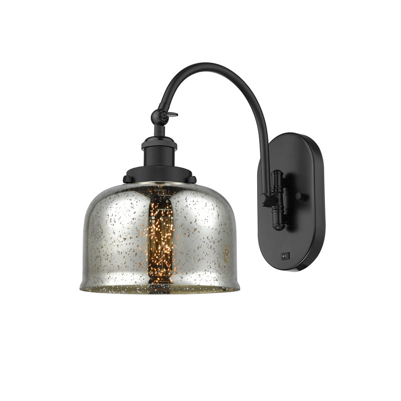 Shauna Swing Arm Sconce, No Bulb Included, Matte Black