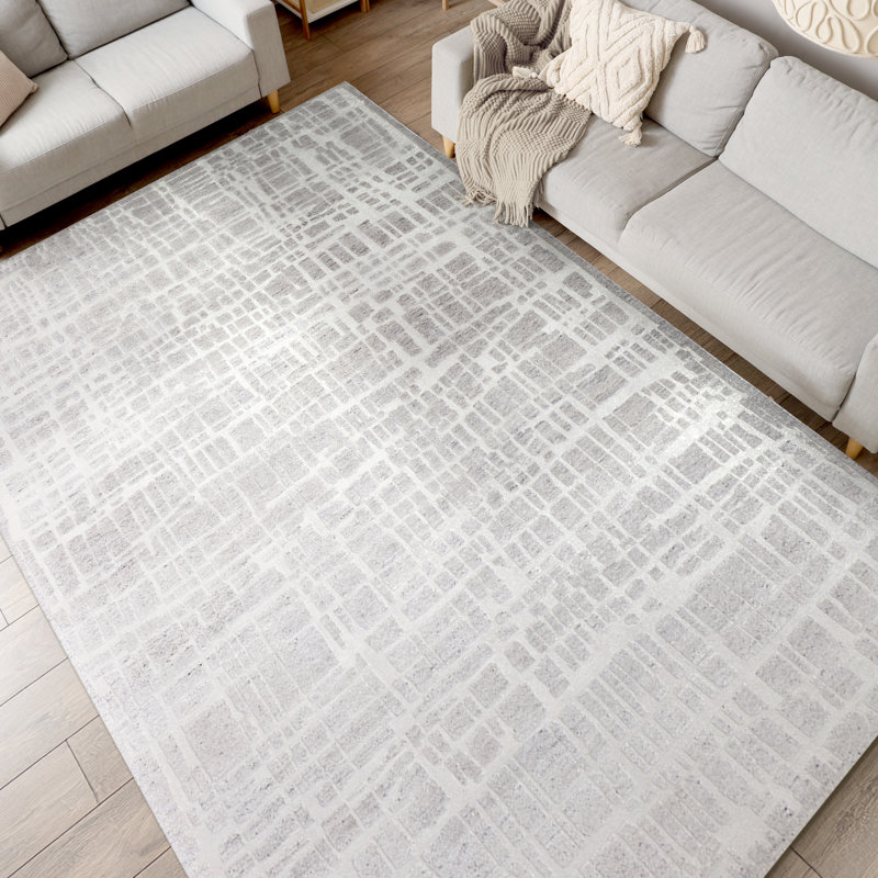 Area Rug in Gray, Rectangle 8' x 10'