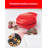 BCK Series BETTY CROCKER Donut Maker, Mini Donut Maker with Nonstick Surface, Red