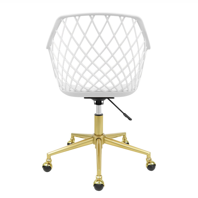 Fauteuil de coiffeuse moderne Robin, Acrylique blanc