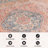 Valora Rust Medallion Pattern Machine Washable Flatweave Rug With Non-Slip Backing-1395163395