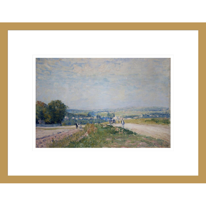 «The Road to Montbuisson at Louveciennes» par Alfred Sisley, impression giclée encadrée, H 13,08 po x l 16,75 po