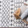 Sisson Geometric Shag White Area Rug