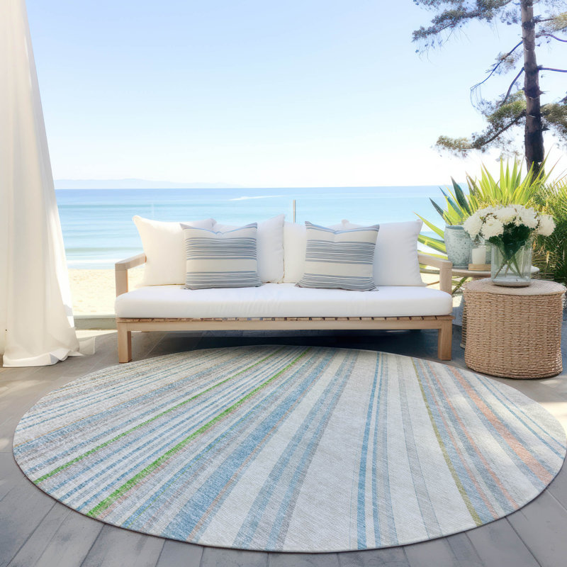 Tapis Chayden avec envers antidérapant, Rond 8 pi