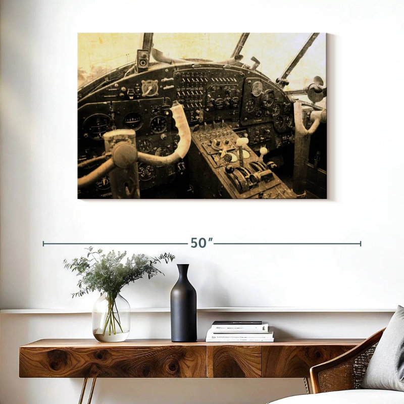Mehar Grunge Cockpit Aircraft, 26'' H x 39'' W