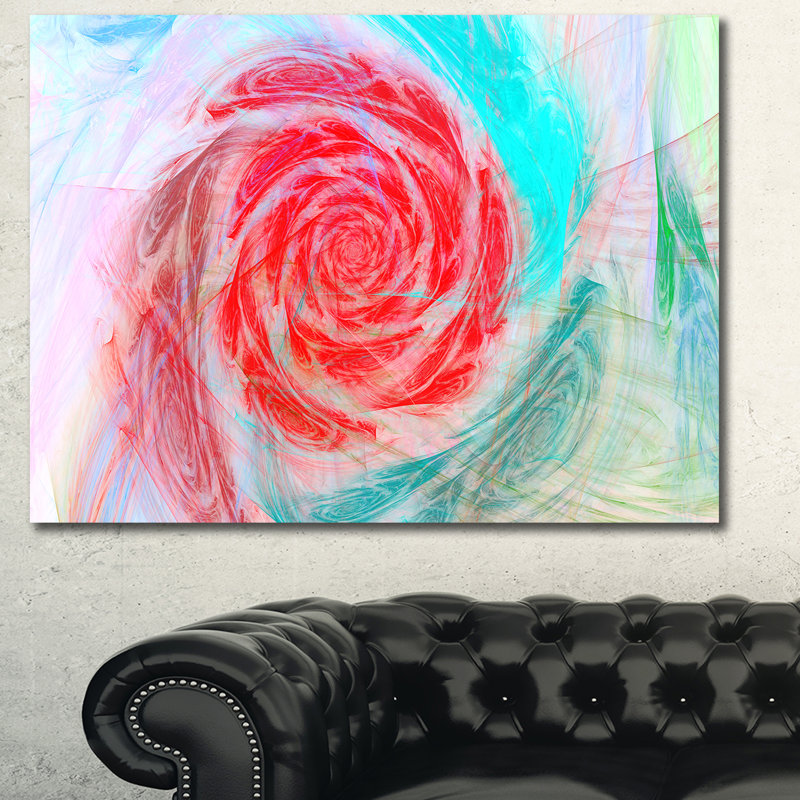 « mystérieux abstract rose », reproduction d’art sur toile tendue, H 30 po x l 40 po x p 1 po